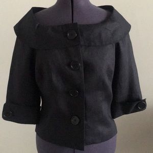 Carol Little linen wide neck linen blazer